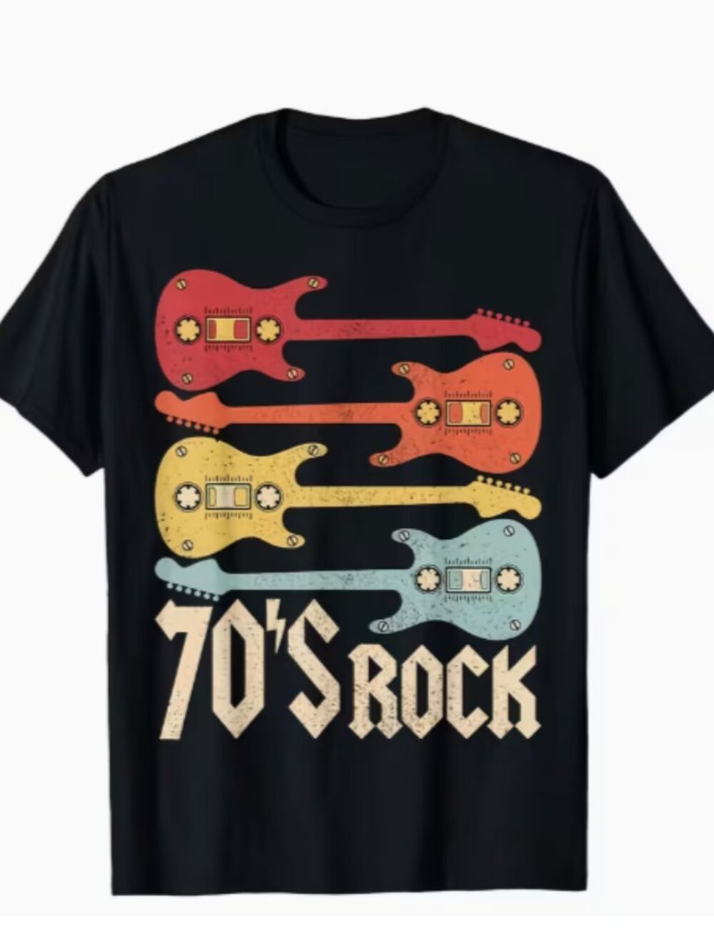 ✨NEW✨ NWT 70's Rock Band Guitar Vintage Design TShirt - Size L